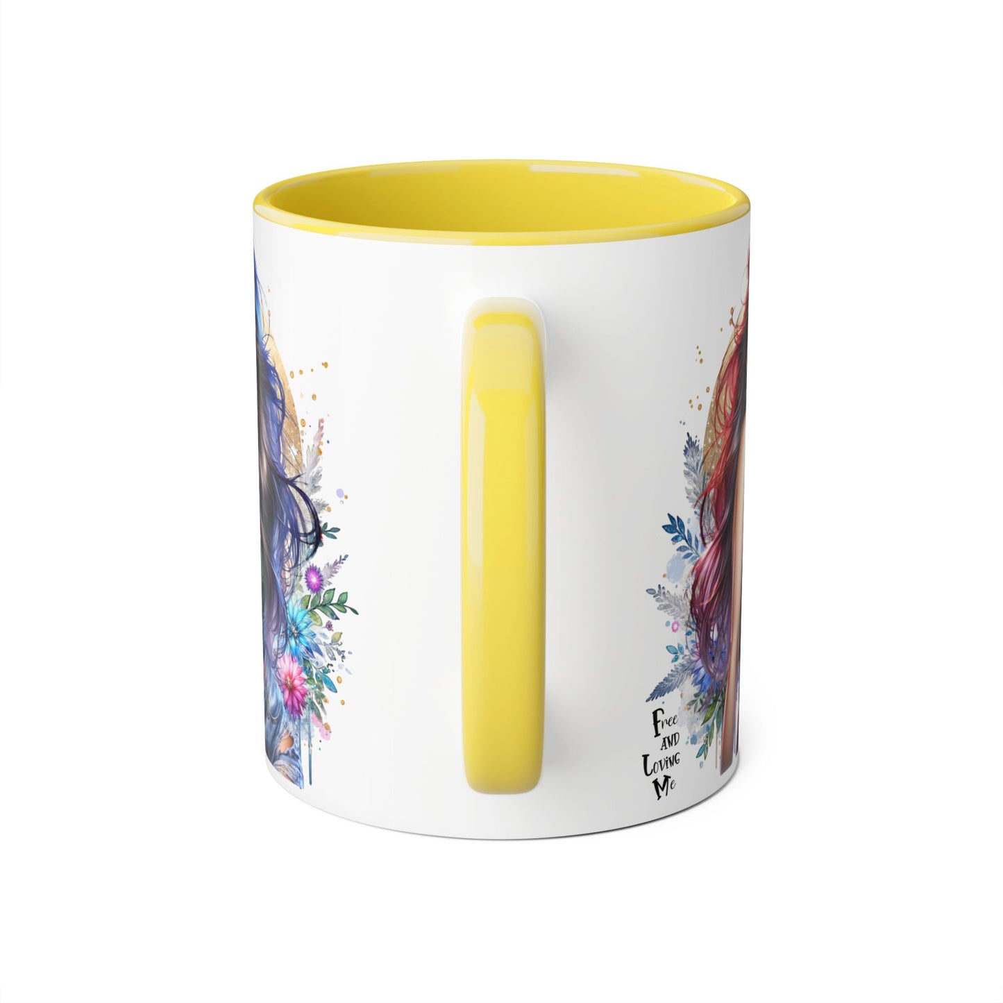 Bohemian Accent Mugs, Artistic Coffee Cup, Colorful Floral Mug, Gift for Her, Unique Art Collection, Cozy Vibe