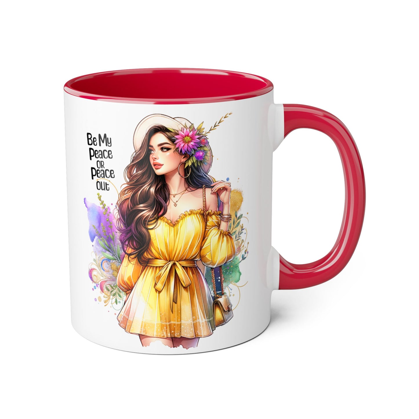Mug - Be My Peace or Peace Out Accent Mug 11oz