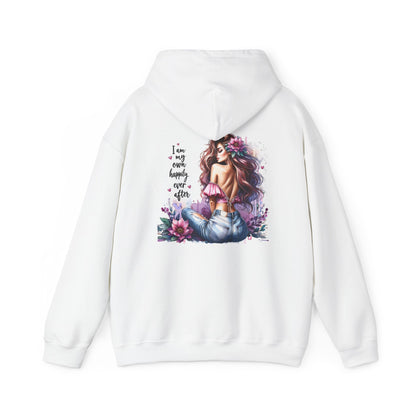 Floral Boho Unisex Hooded Sweatshirt - "I Am My Own Happily Ever After "
