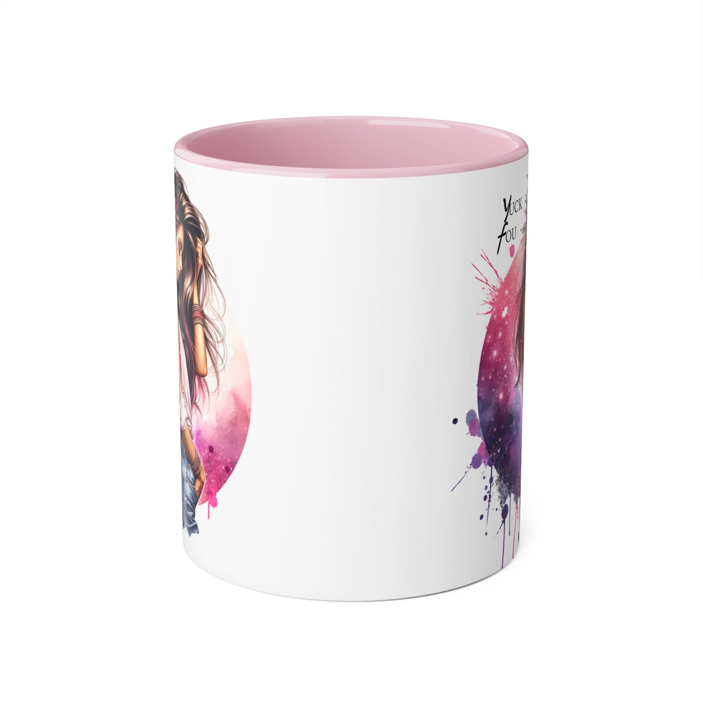 Yuck Fou Stylish Accent Mugs, Floral Design for Coffee Lovers, Unique Gift, Art Mug, Personalized Drinkware, Vibrant Tea Cups