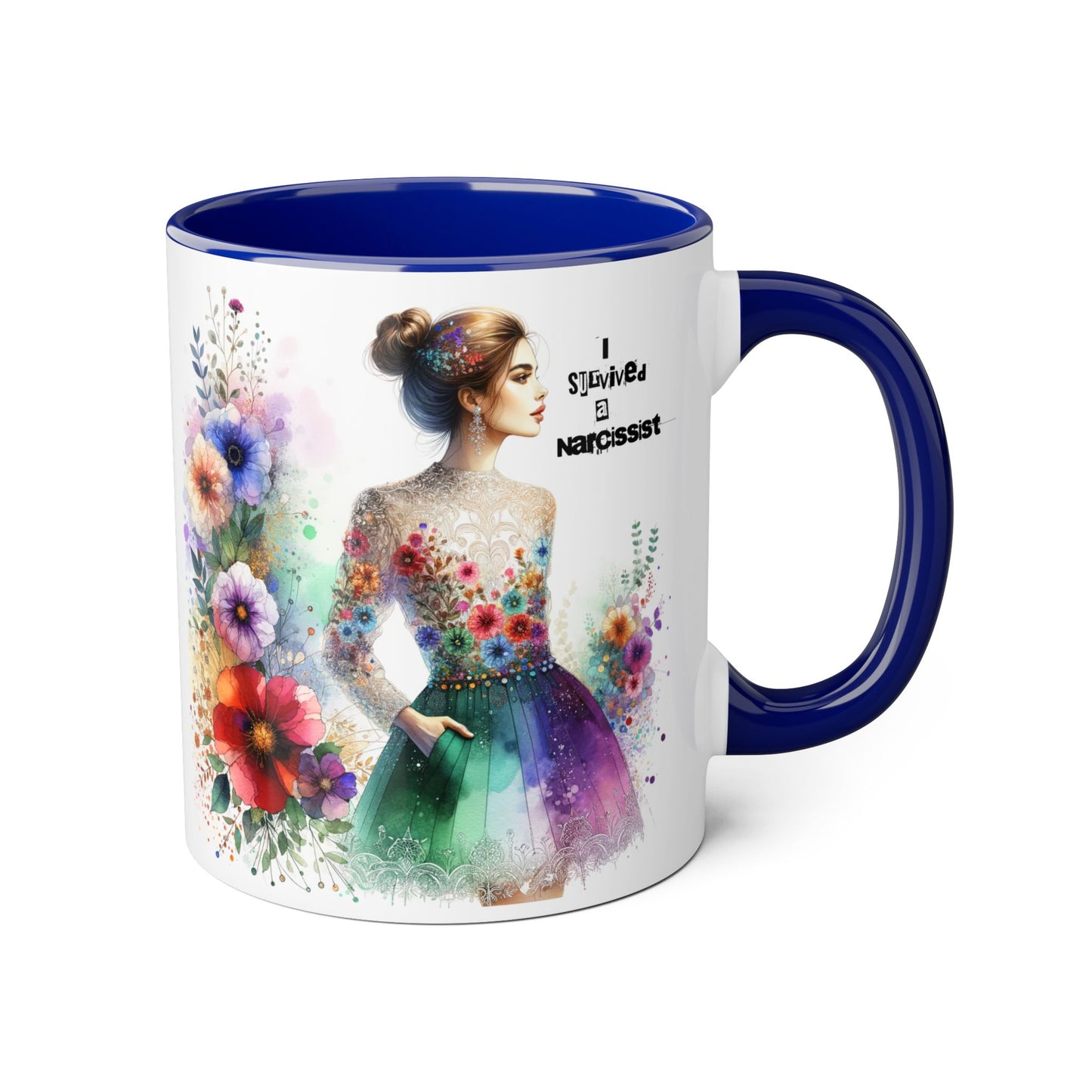 Colorful Floral Quotes Coffee Mug, Gift for Flower Lovers, Inspirational Mug, Unique Tea Cup, Perfect for Birthdays