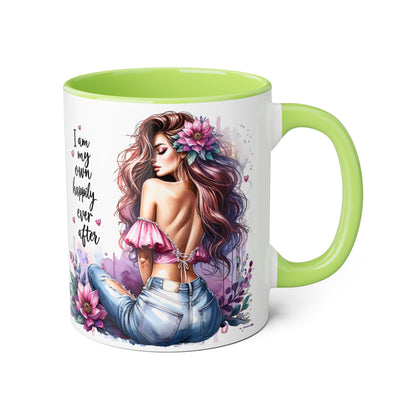 I Am My Own Happily Ever After Empowering Self-Love Accent Mug - 11oz