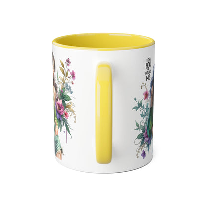 Lost You and Found Me Whimsical Floral Accent Mug for Nature Lovers, Unique Gift for Friends, Home Décor, Coffee Tea Drinkware, Thoughtful Gift Idea