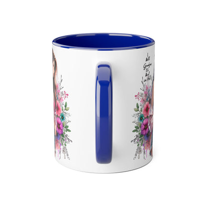 I Hold Grudges, I'll Heal in Hell  Humoristic Floral Accent Mug