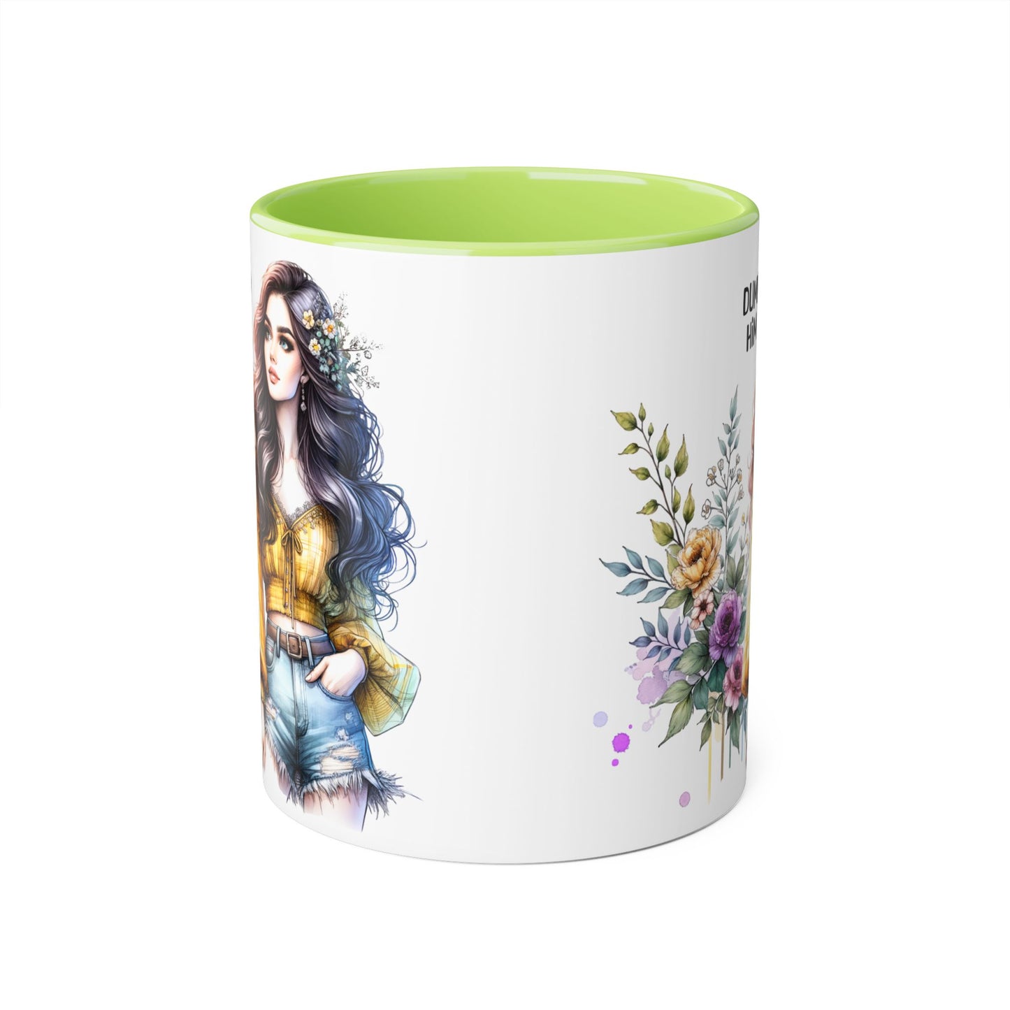 Stylish Floral Accent Mug for Empowering Drinks – Perfect Gift for Friends, Self-Care, Birthdays, Celebrations