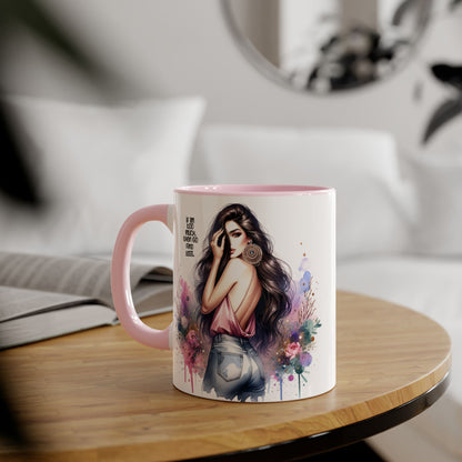 If I'm Too Much, Then Go Find Less Chic Inspirational Accent Mug, Coffee Gift, Unique Art Mug, Motivational Mug, Modern Home Decor, Floral Design Mug