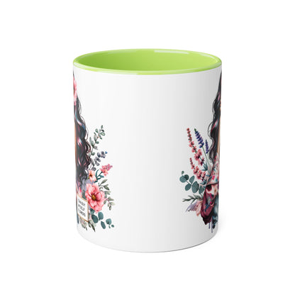 I Can Buy Myself Flowers Floral Accent Mug, Inspirational Coffee Cup, Gift for Her, Self-Care Mugs, Women's Empowerment Drinkware