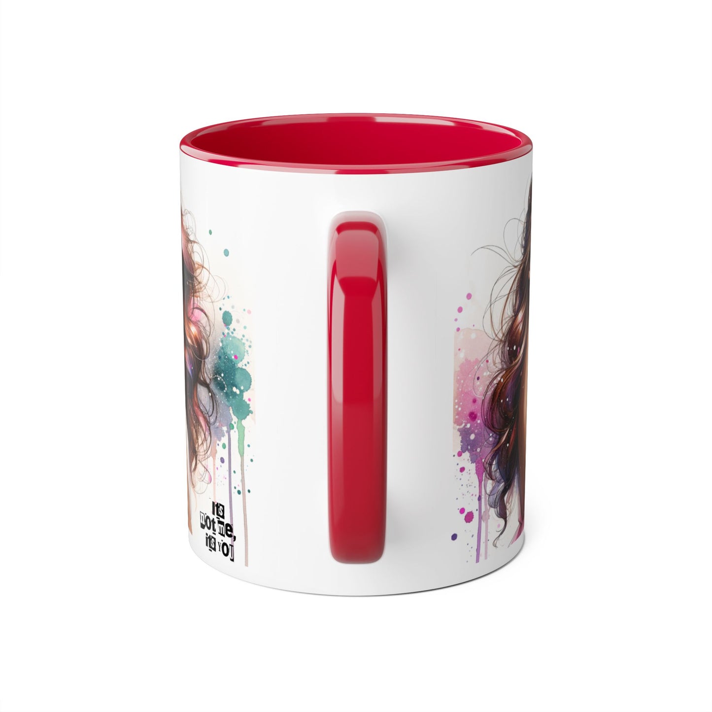 It's Not Me, It's You Humoristic Chic Abstract Accent Mug, Vibrant Coffee Cup, Trendy Gift for Her, Colorful Art Mug, Fashionista Drinkware