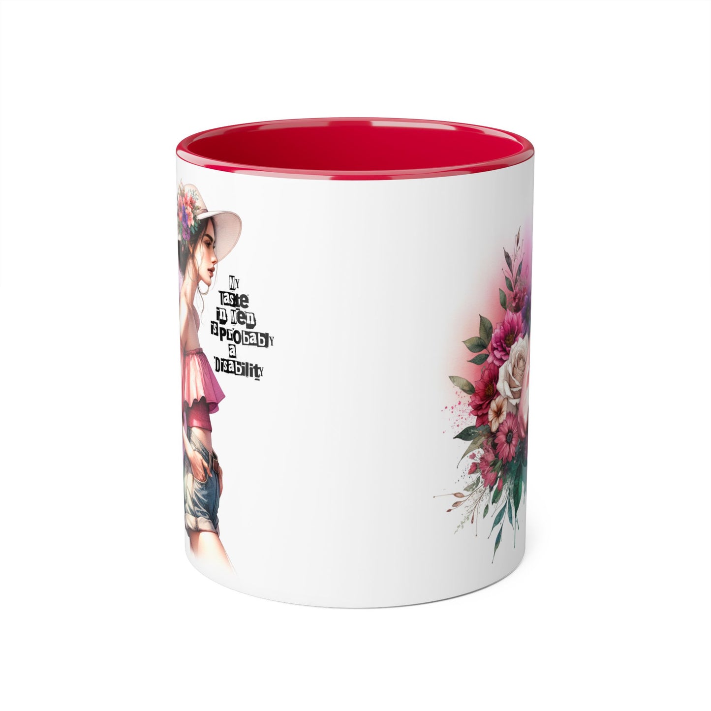 Funny Accent Mug - My Taste in Men is Probably a Disability Humor 11oz Cup