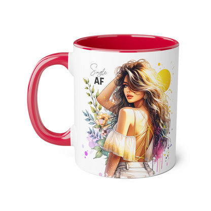Single AF Chic Single AF Mug | Trendy Coffee Cup for Single Mood | Perfect Gift for Friends, Birthdays, Housewarming, Inspirational Decor