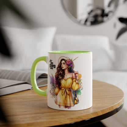 Not With Stupid Anymore Humoristic 11oz Accent Mug