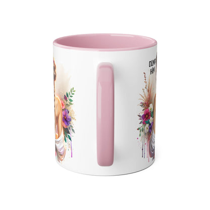 Elegant Floral Dump Him Mug | Inspirational Coffee Cup | Gift for Her, Birthday Present, Self-Care, Motivational Drinkware