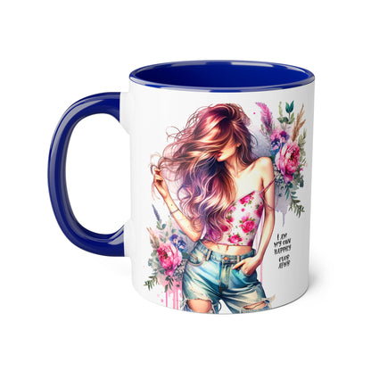 I Am My Own Happily Ever After Floral Beauty Accent Mug - Inspirational Coffee Cup, Gift for Her, Floral Mug, Motivational Drinkware, Cute Kitchen Decor