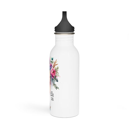 I Am My Own Happily Ever After Stylish Floral Stainless Steel Water Bottle, Trendy Hydration Bottle, Eco-Friendly Gift, Fitness Accessories, Summer Travel Gear