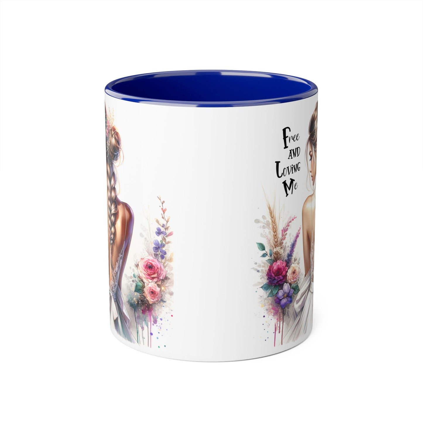 Bohemian Accent Mug with Floral Design | Free and Loving Me | Perfect Gift for Her, Wedding, or Everyday Use