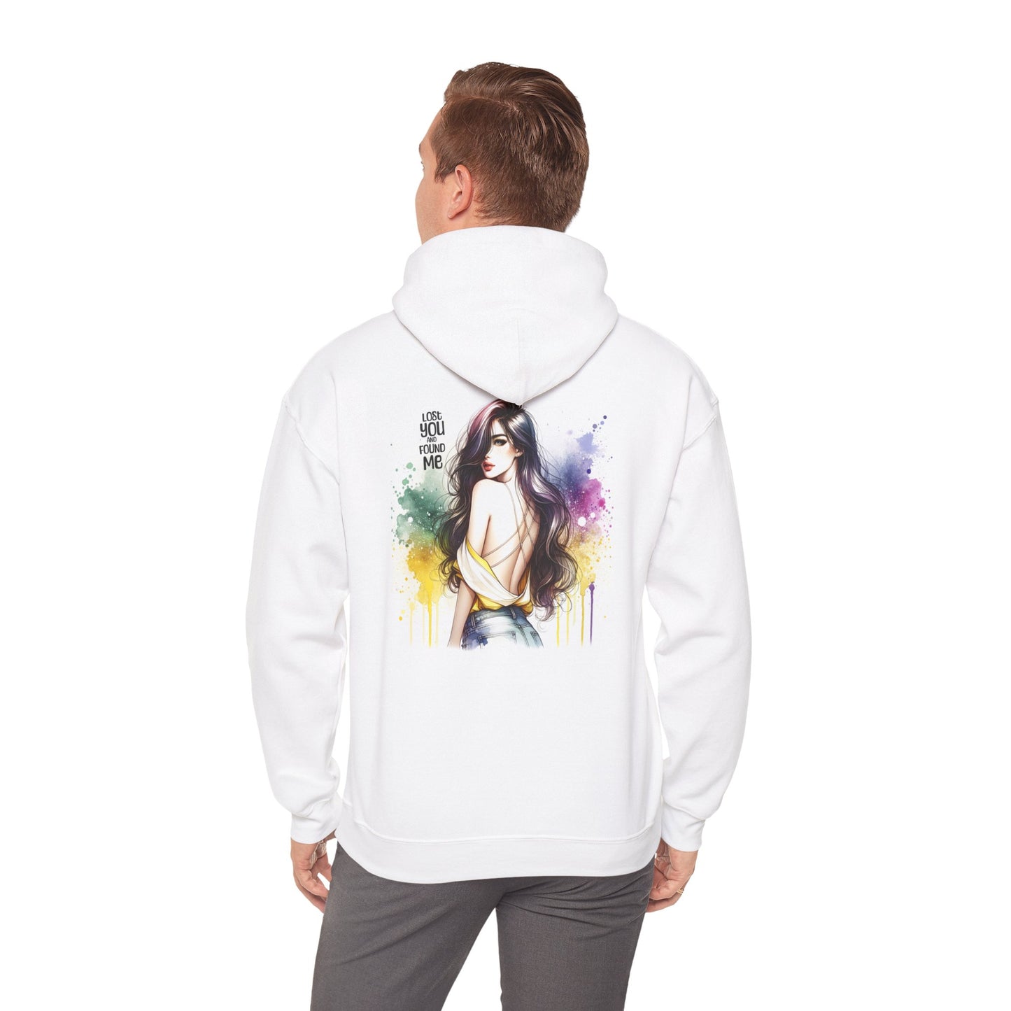 Lost You And Found Me Artistic Graphic Hoodie - Cozy Fashion for Art Lovers, Gender Neutral, Perfect Gift for Birthdays, Holidays, Casual Wear