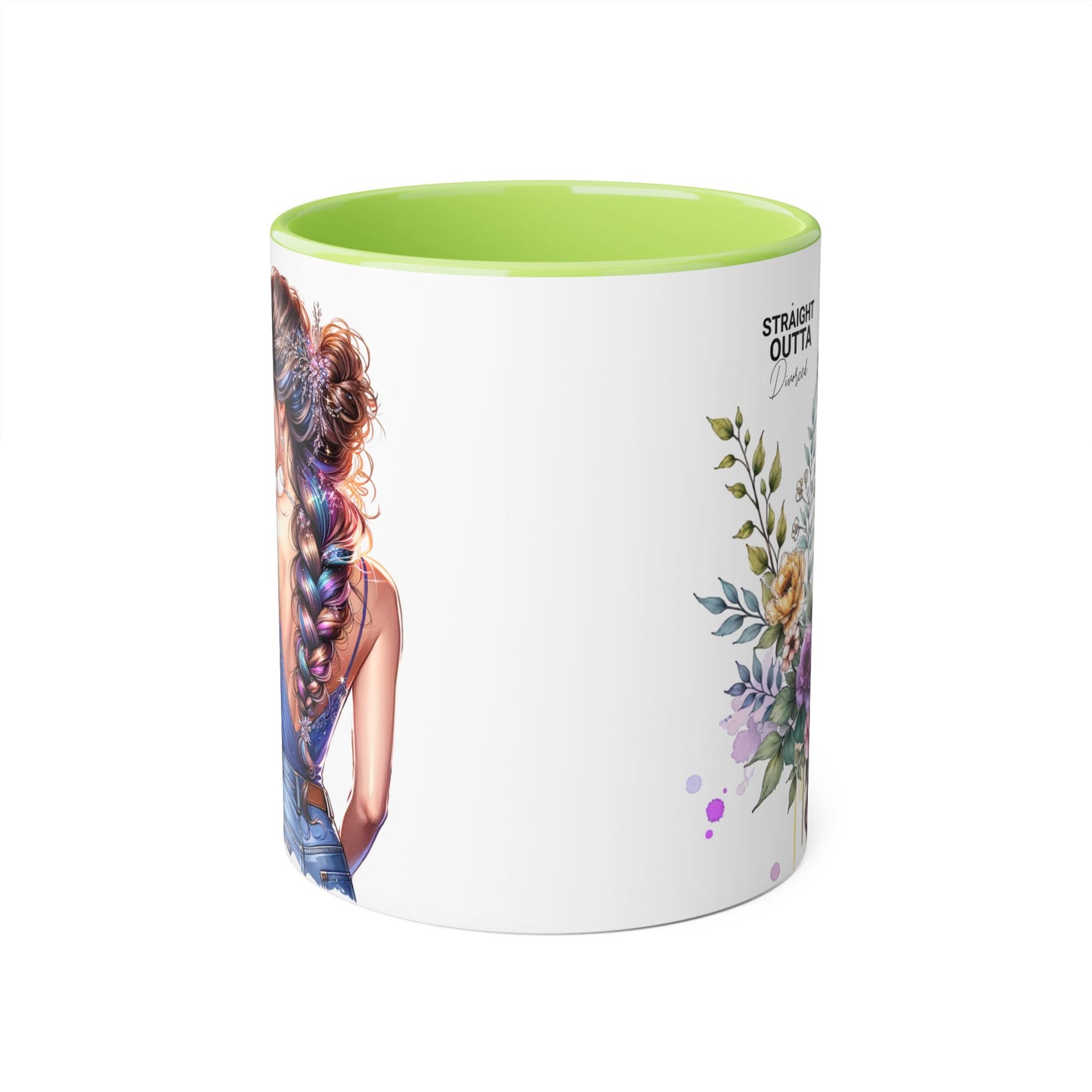 Straight Outta Divorced Humoristic Floral Art Coffee Mug, Gift for Her, Unique Coffee Cups, Floral Mugs for Any Occasion