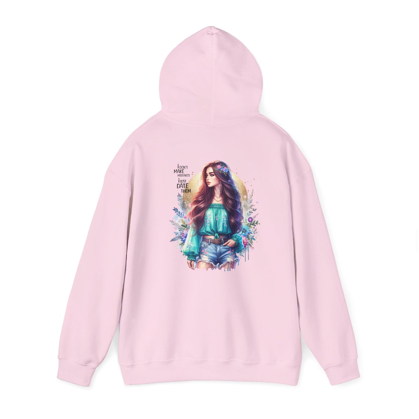 I Don`t Make Mistakes, I Just Date Them Whimsical Art Hoodie, Comfortable Unisex Sweatshirt, Boho Chic Gift, Cozy Streetwear, Perfect for Relaxed Days or Any Occasion