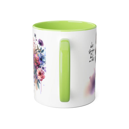 I Hold Grudges, I'll Heal in Hell Boho Floral Accent Mug - Perfect Gift for Grandmas, Coffee Lovers, Home Decor, Birthday, Mother's Day