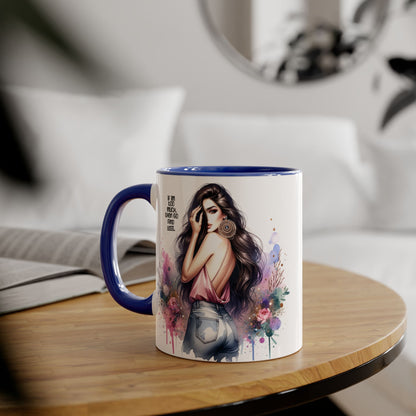 If I'm Too Much, Then Go Find Less Chic Inspirational Accent Mug, Coffee Gift, Unique Art Mug, Motivational Mug, Modern Home Decor, Floral Design Mug