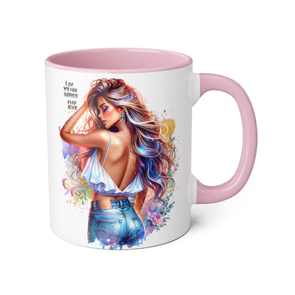 Colorful Inspirational Accent Mug - "I Am My Own Happily Ever After "