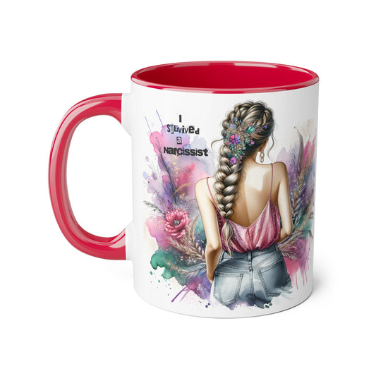 Artistic Narcissist Mug - 11oz Coffee Cup, Unique Gift, Inspirational Quote, Floral Design, Perfect for Friends & Family