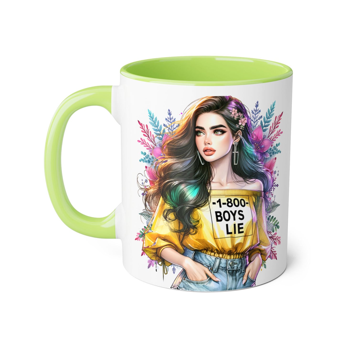 1-800-BOYS-LIE Chic Floral Accent Mug, 11oz Coffee Cup, Cute Gift for Her, Trendy Floral Drinkware, Ideal for Birthdays, Best Friend Gift, Unique [...]
