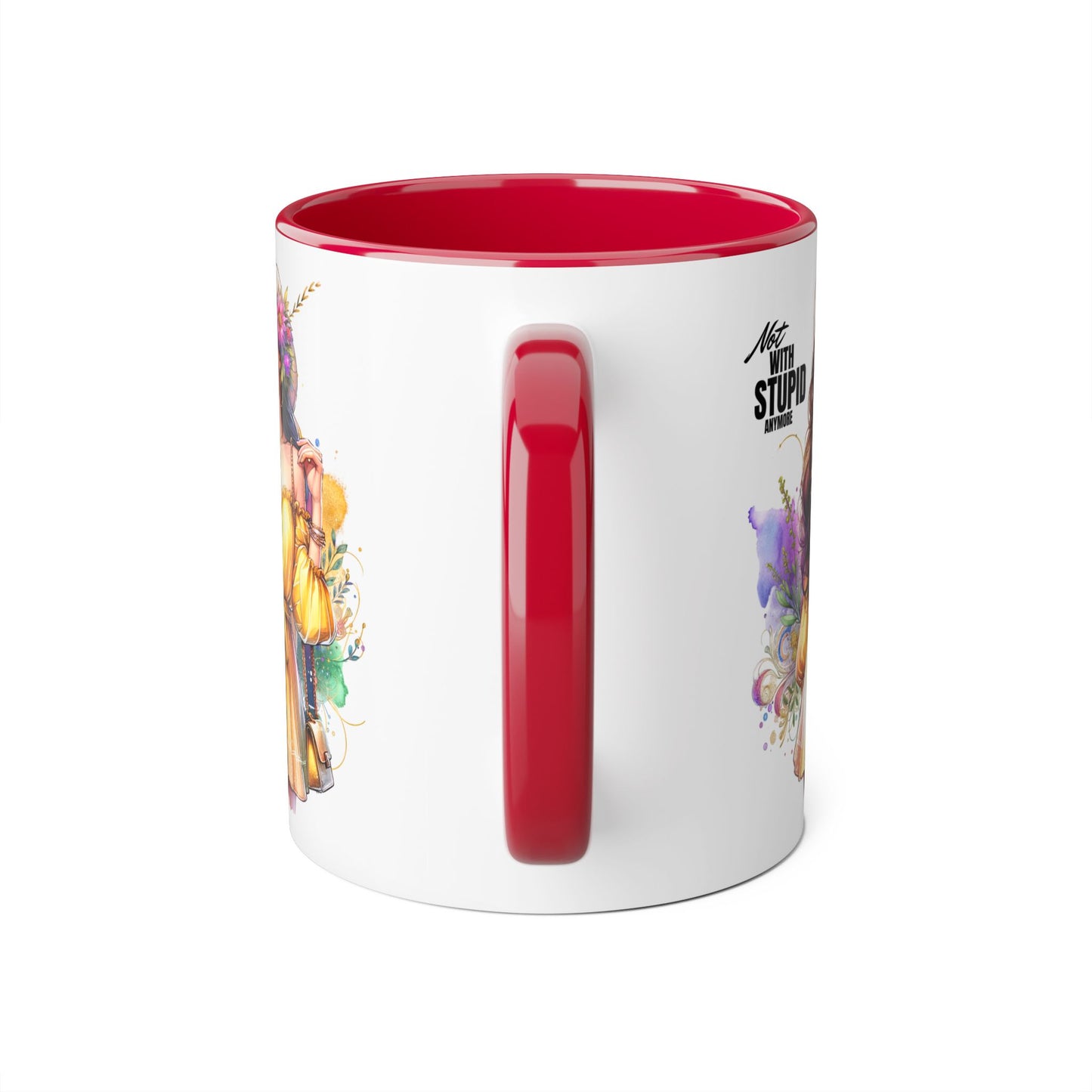 Not With Stupid Anymore Humoristic 11oz Accent Mug