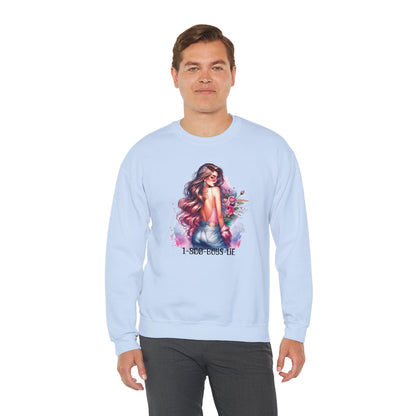 1-800-Boys-Lie Stylish Floral Graphic Sweatshirt, Cozy Crewneck Sweatshirt for Women, Gift for Her, Casual Fashion Top, Spring Wardrobe Essential