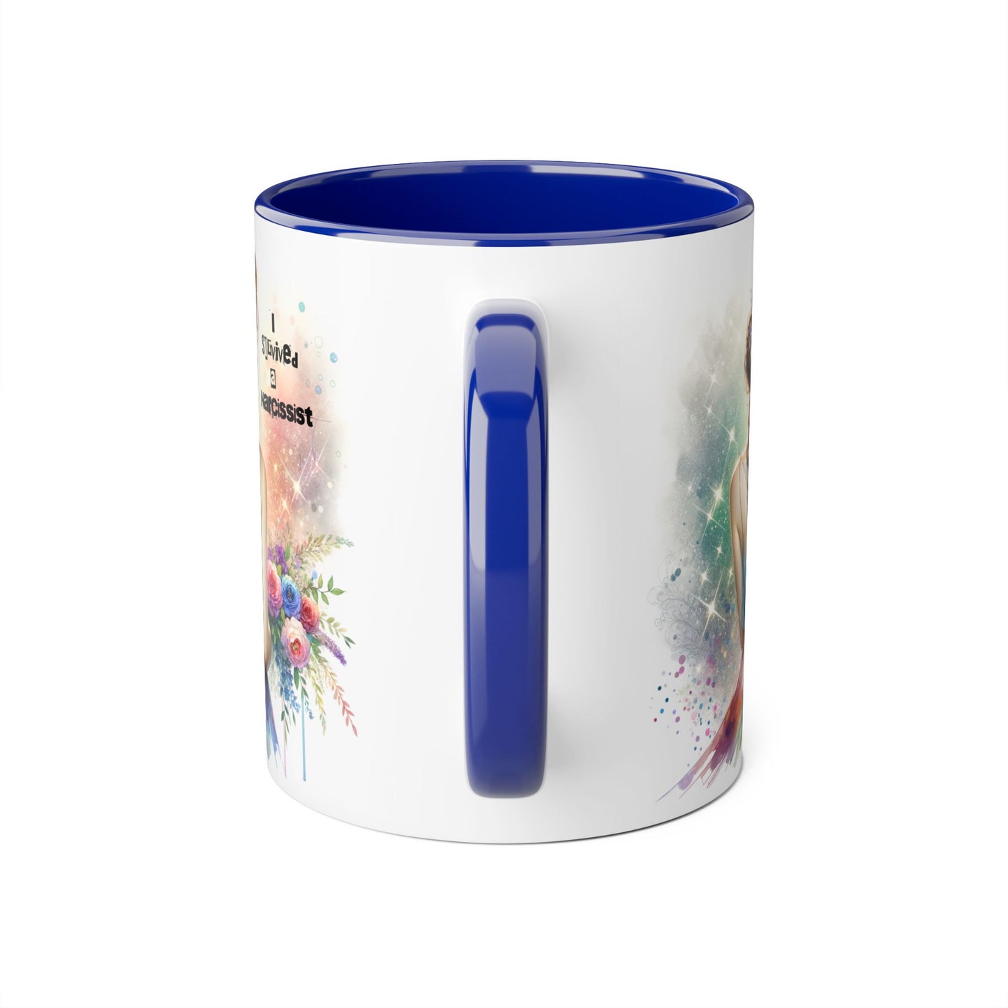 Beautiful Artistic Accent Mug - Unique Coffee Cup for Women, Gift for Her, Bohemian Style Drinkware, Perfect for Birthdays and Celebrations