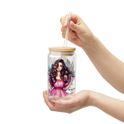 I'm Too Cute For My Ex Whimsical Sipper Glass, Artistic Drinkware, Custom Straw Cup, Eco-Friendly Beverage Container, Summer Vibes, Unique Gift Idea, Party [...]