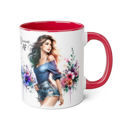 Divorced AF Mug, Stylish Coffee Cup for Newly Single, Empowerment Gift for Her, Celebration of Freedom, Unique Present for Divorcee