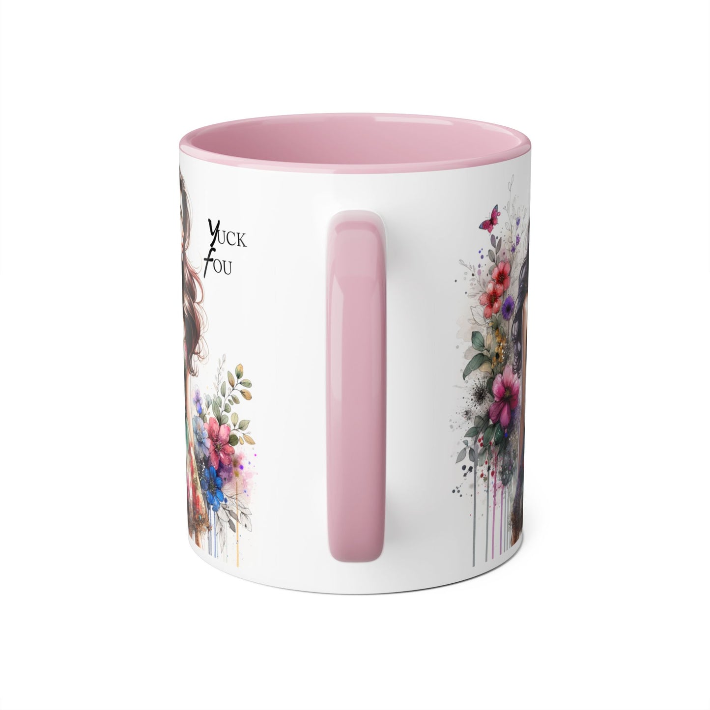 Floral Art Mug, Yuck Fou, Unique Coffee Cup for Art Lovers, Gift for Her, Flower-Themed Drinkware, Birthday Present, Cute Tea Mug