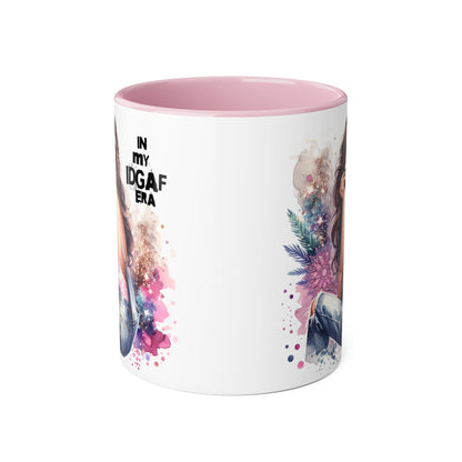 Stylish IDGAF Era Accent Mug, Empowering Gift for Her, Cute Coffee Cup, Trendy Drinkware, Funny Quote Mug, Perfect for Gifting