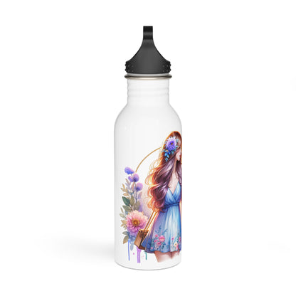 I'm Too Cute For My Ex Floral Stainless Steel Water Bottle - Cute Quotes for Her, Travel Flask, Eco-Friendly Gift, Summer Hydration, Fitness Water Bottle