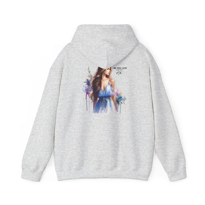 I'm Too Cute For My Ex Stylish Artistic Hoodie, Cozy Sweatshirt for All Occasions, Perfect Gift for Fashion Lovers, Trendy Layering Essential, Great for Holidays