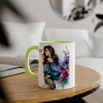 Straight Outta Divorced Humoristic Artistic Accent Mug, Personalized Gift for Coffee Lovers, Floral Design Mug, Straight Outta Mug, Creative Kitchenware, Unique Home Decor
