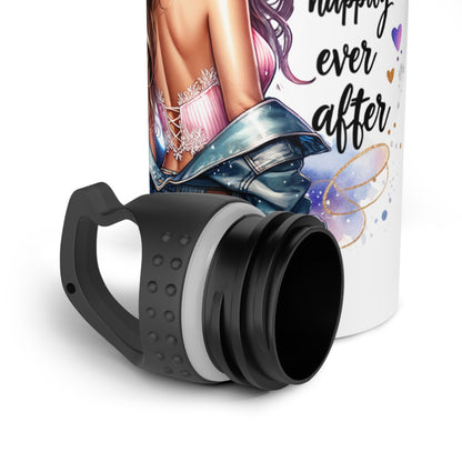 Colorful Inspirational Stainless Steel Water Bottle - "I Am My Own Happily Ever After "
