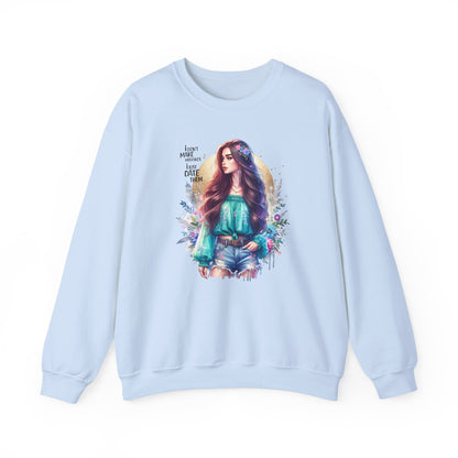 I Don`t  Make Mistakes, I Just Date Them Colorful Bohemian Crewneck Sweatshirt, Cozy Apparel, Unique Gift, Casual Wear, Inspirational Fashion, Artist Design