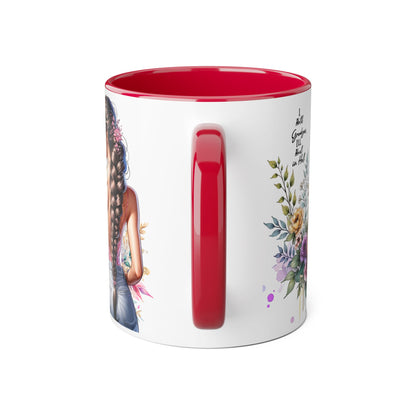 I Hold Grudges, I'll Heal in Hell  Humoristic Floral Inspirational Accent Mug, 11oz, Empowering Gift, Coffee Cup, Unique Tea Mug, Birthday/Anniversary/Inspirational Gift