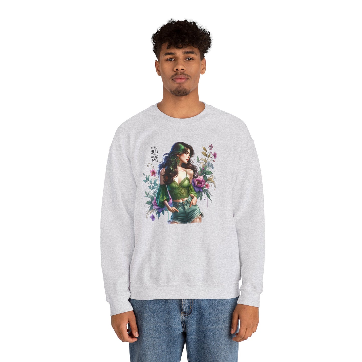 Lost You And Found Me Bohemian Floral Sweatshirt: Perfect for Cozy Days, Gift for Her, Casual Wear, Spring Fashion, Friendship Gift
