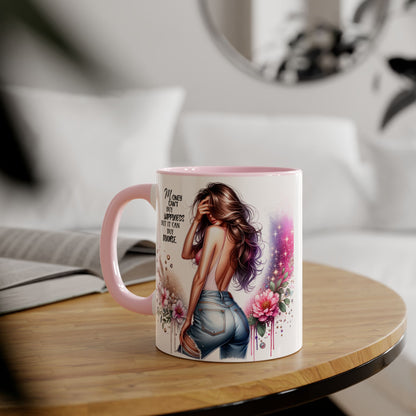 Money Can't Buy Happiness But It Can Buy Divorce Humoristic Stylish Woman's Accent Mug, Empowering Gift for Friends, Inspirational Coffee Cup, Perfect for Birthdays, Relaxing Moments