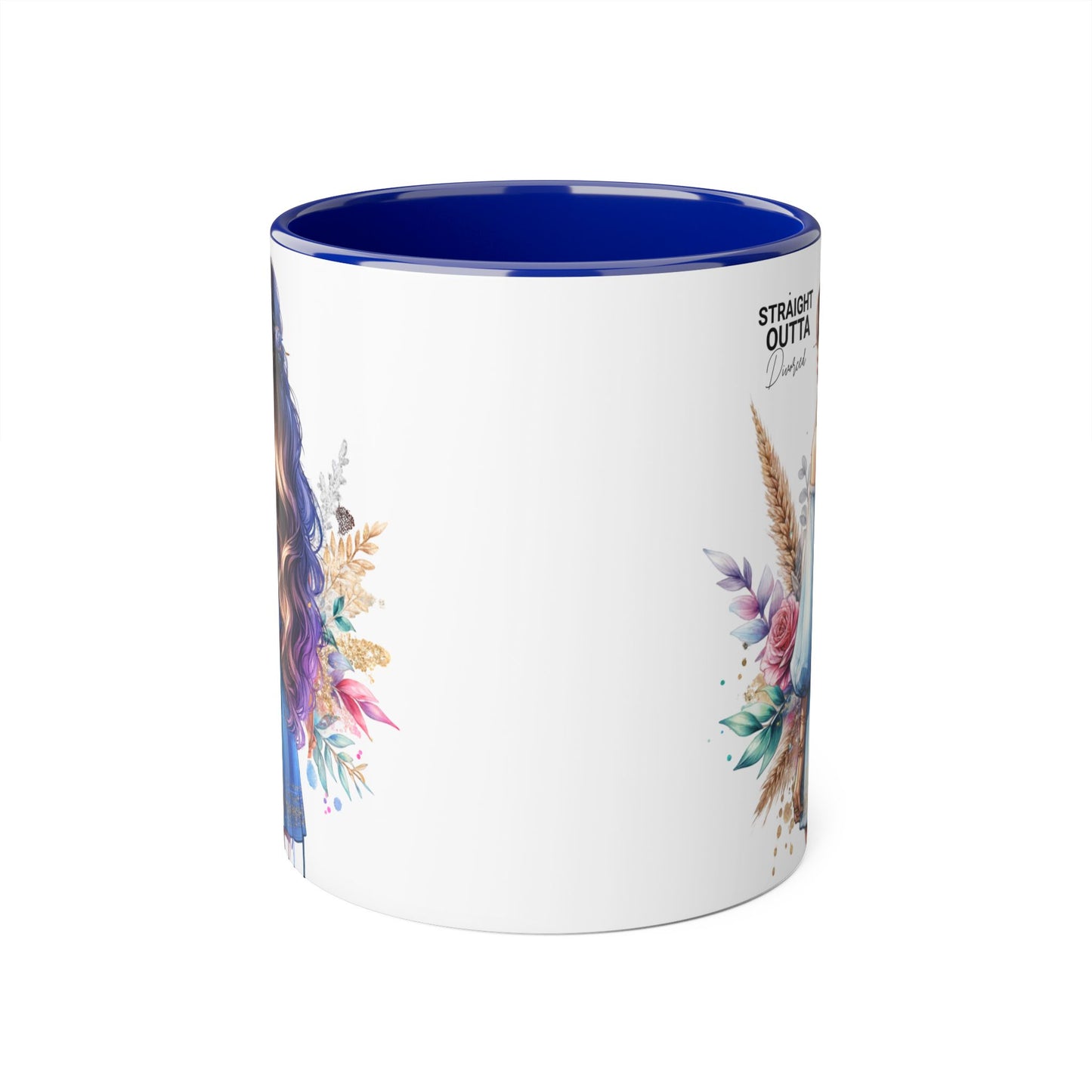 Straight Outta Divorced Humoristic Artistic Accent Mug -  Inspiring Gift for Her, Coffee Tea Cup, Home & Kitchen Decor, Personalized Unique Gift