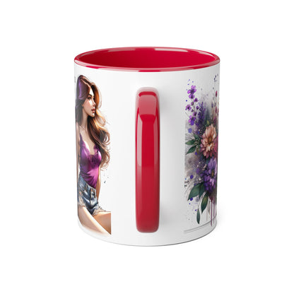 Yuck Fou Artistic Accent Mug - Vibrant Floral Design, Inspirational Gift, Coffee Lovers, Unique Home Decor, Perfect for Birthdays