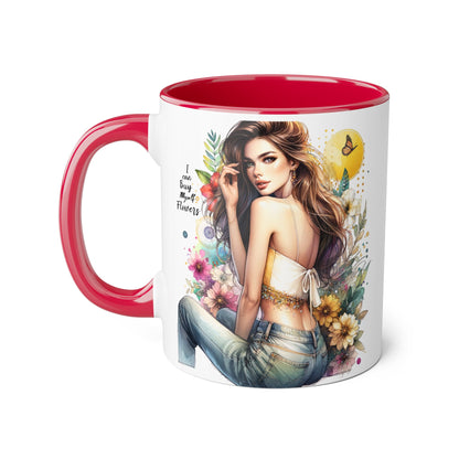 I Can Buy Myself Flowers Floral Beauty Accent Mug - Perfect Gift for Coffee Lovers, Tea Enthusiasts, Floral Decor, Mother's Day, Birthday Present