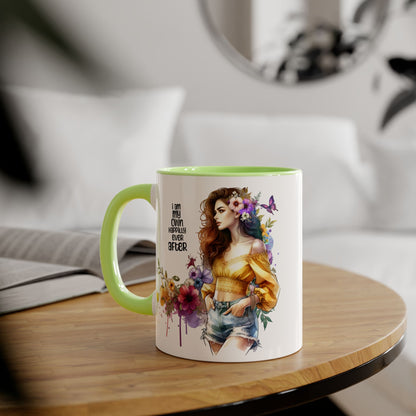 I Am My Own Happily Ever After Empowering Floral Mug, Perfect Gift for Self-Love, Coffee Lovers, or Celebrations like Birthdays and Weddings