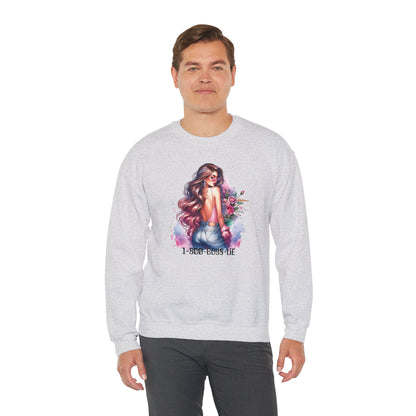 1-800-Boys-Lie Stylish Floral Graphic Sweatshirt, Cozy Crewneck Sweatshirt for Women, Gift for Her, Casual Fashion Top, Spring Wardrobe Essential