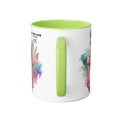 I'm Too Cute For My Ex Accent Mug featuring Cute Design for Sip and Style Lovers, Gift for Friends, Home Decor, Coffee Lovers, Tea Enthusiasts