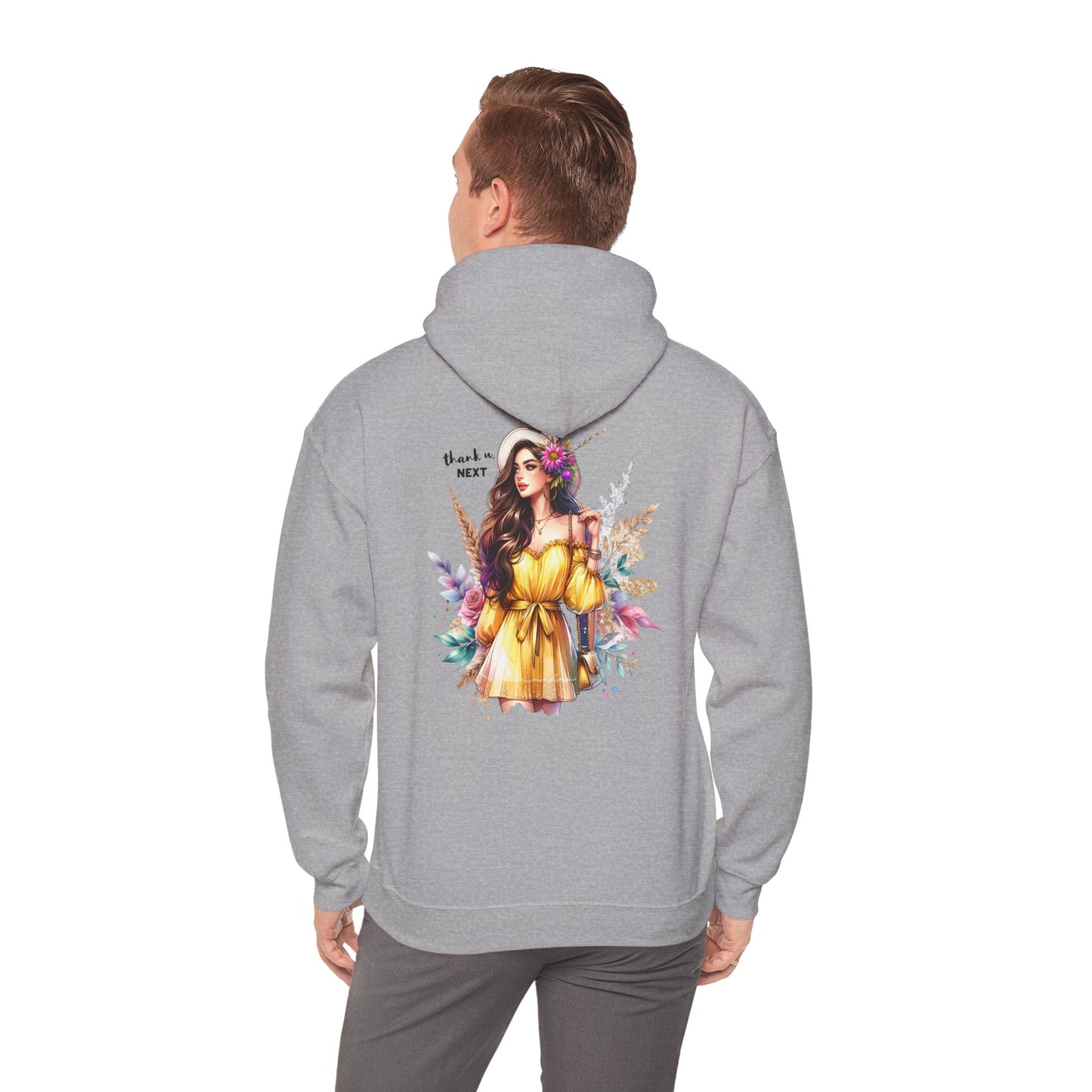 Thank U, Next Bohemian Chic Hoodie - Relaxed Fit Unisex Sweatshirt, Casual Style, Everyday Wear, Gift for Her, Art-Inspired Apparel