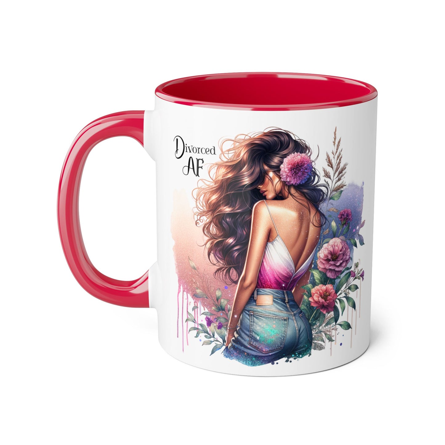 Divorced AF Accent Mug - Empowering Coffee Cup, Funny Gift for Divorcees, Humorous Drinkware, Self-Love Reminder, Unique Wedding Gift [...]